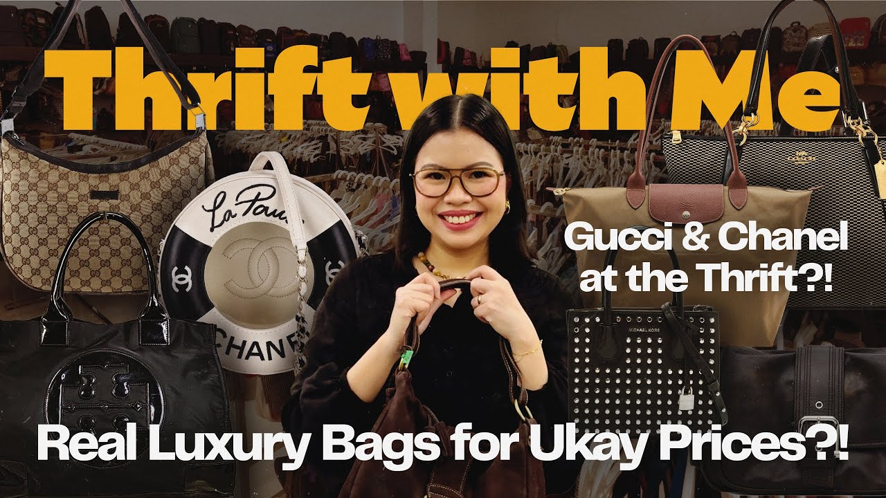 THRIFT WITH ME in Marikina 🇵🇭: Designer Bag Finds? | Gucci, Chanel, Tory Burch & More | The Sierra’s