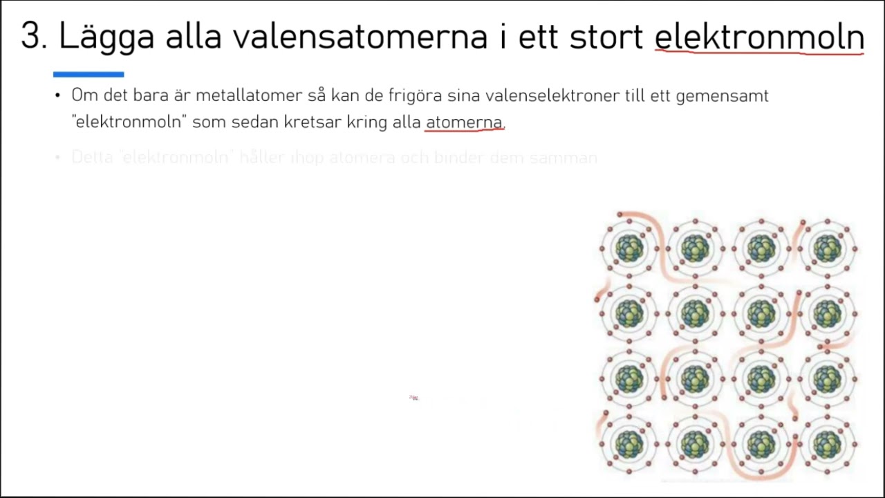 Metallbindning, att bada i elektroner