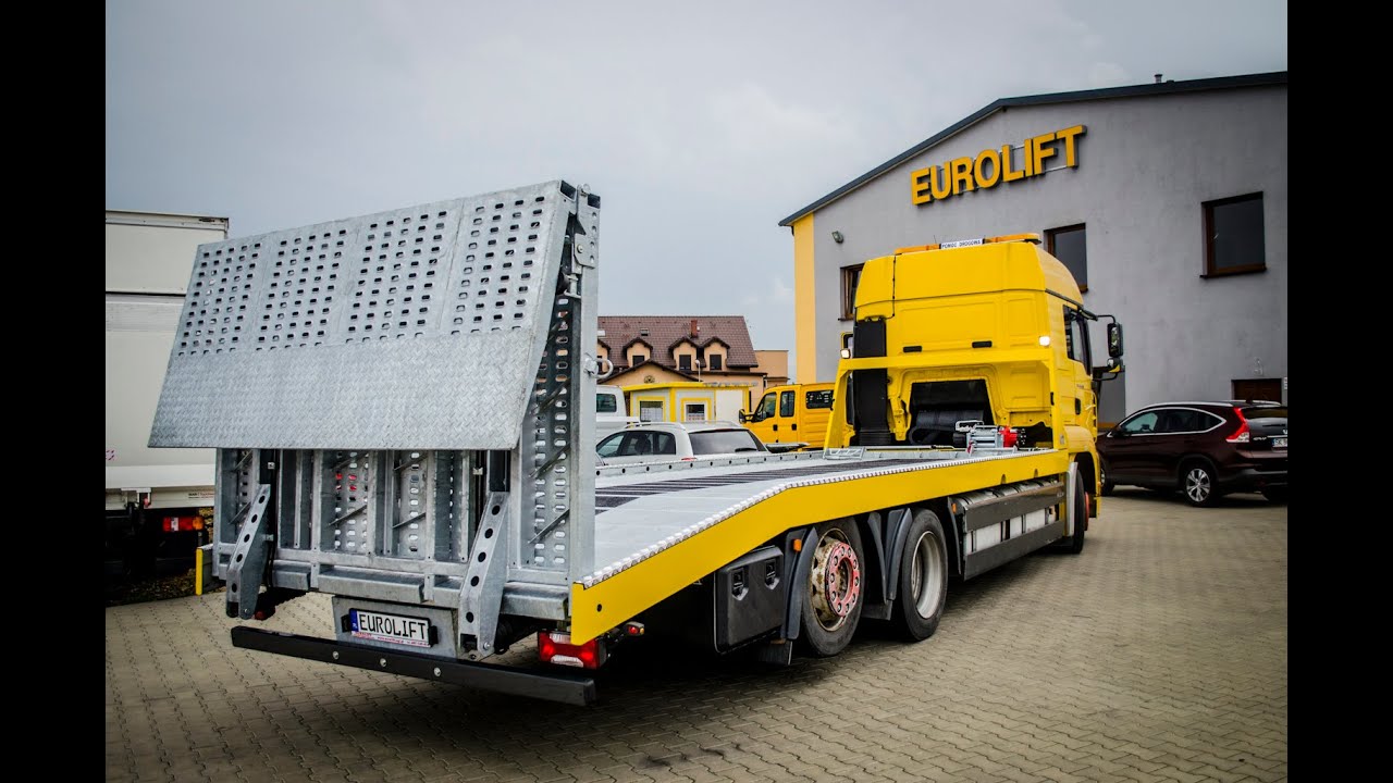 Zabudowa z klapą hydrauliczną na podwoziu MAN TGA26.430 14 ton produkcja Eurolift