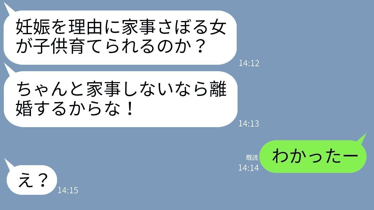 ワガママ旦那の暴言に妊娠妻がまさかの即答！その後のクズ夫の反応がやばすぎるwww