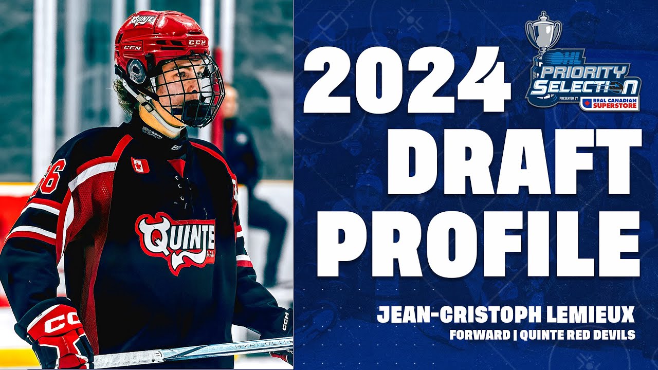 2024 #OHLDraft Prospect Profile: Jean-Christoph Lemieux (Quinte Red Devils)