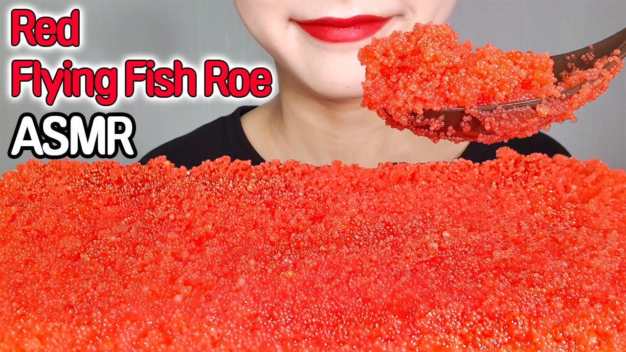 ASMR Flying Fish Roe(TOBIKO EGG) 날치알 리얼사운드 먹방 이팅사운드 | *NoTalking MUKPPO Eating Show KOREAN mukbang