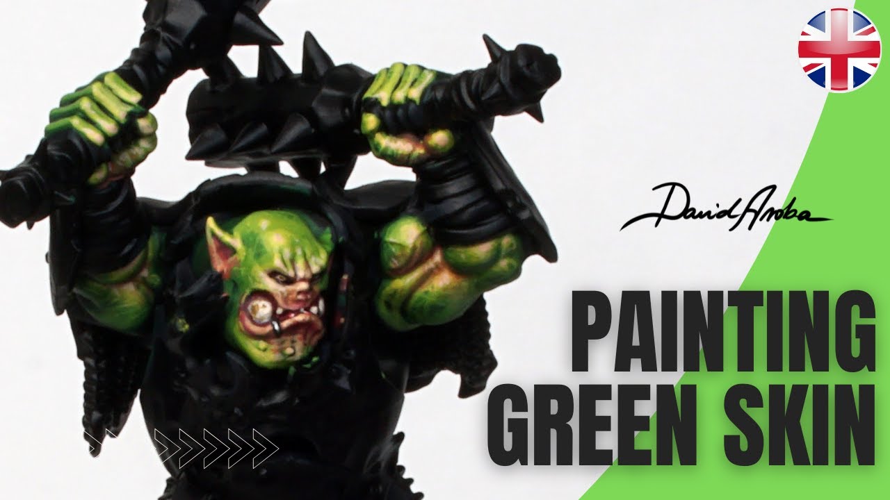 How to paint GREEN SKIN on miniatures!!!