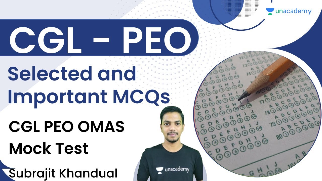 CGL PEO OMAS Mock Test | Selected and Important MCQs | Subrajit Khandual | CGL PEO