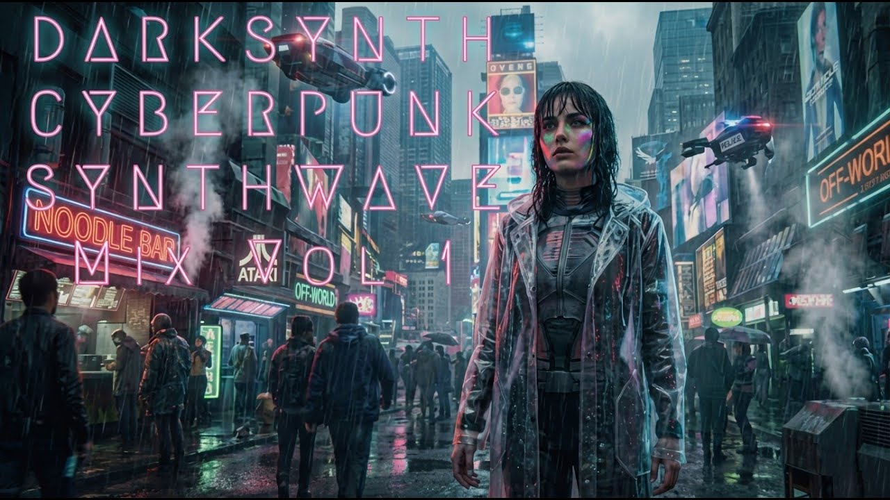 DARKSYNTH CYBERPUNK SYNTHWAVE Mix Vol 1 | INSTRUMENTAL -  Music for Gaming, Study, Coding, Work