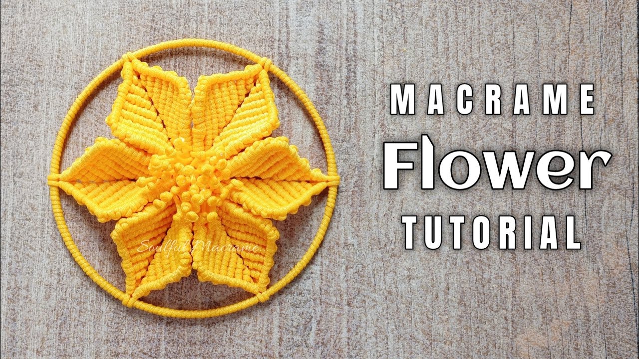 Macrame Flower | Macrame Flower Pattern Tutorial | DIY Macrame Flower Wall Hanging