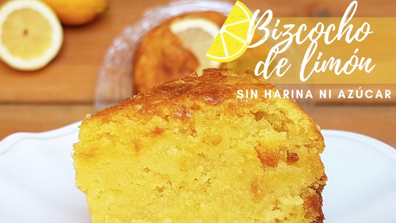 BIZCOCHO DE LIMÓN SIN HARINA NI AZÚCAR