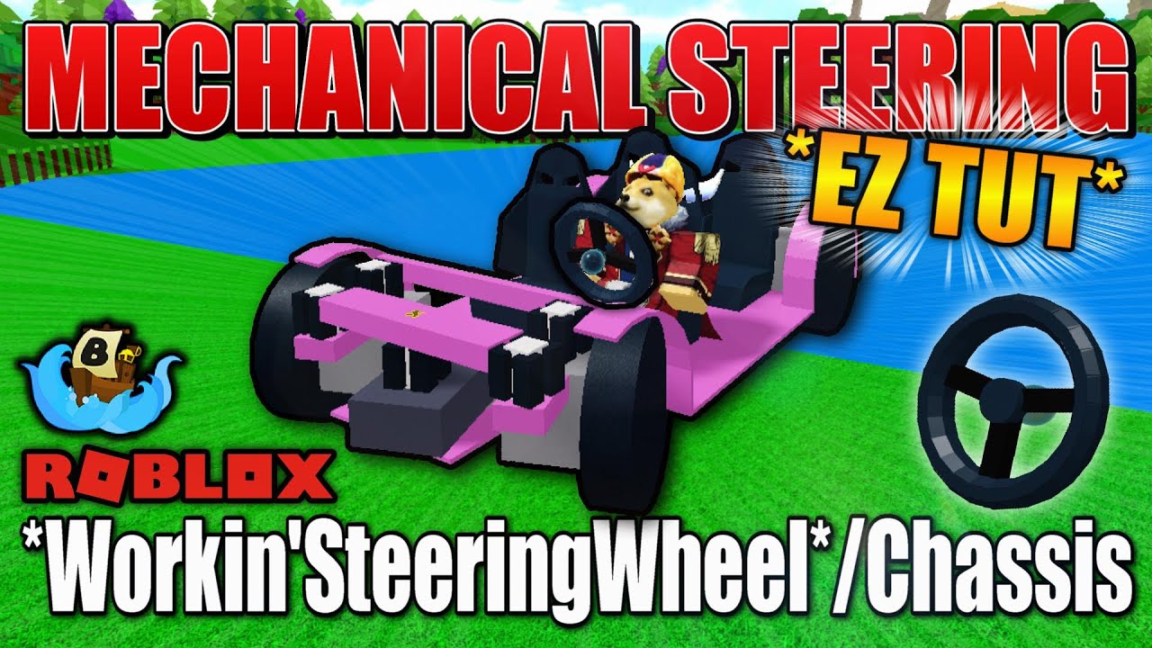 【👑BEST&EZ!】*Mechanical Steering*/*Working Steering Wheel* Tutorials In Build A Boat Roblox!!