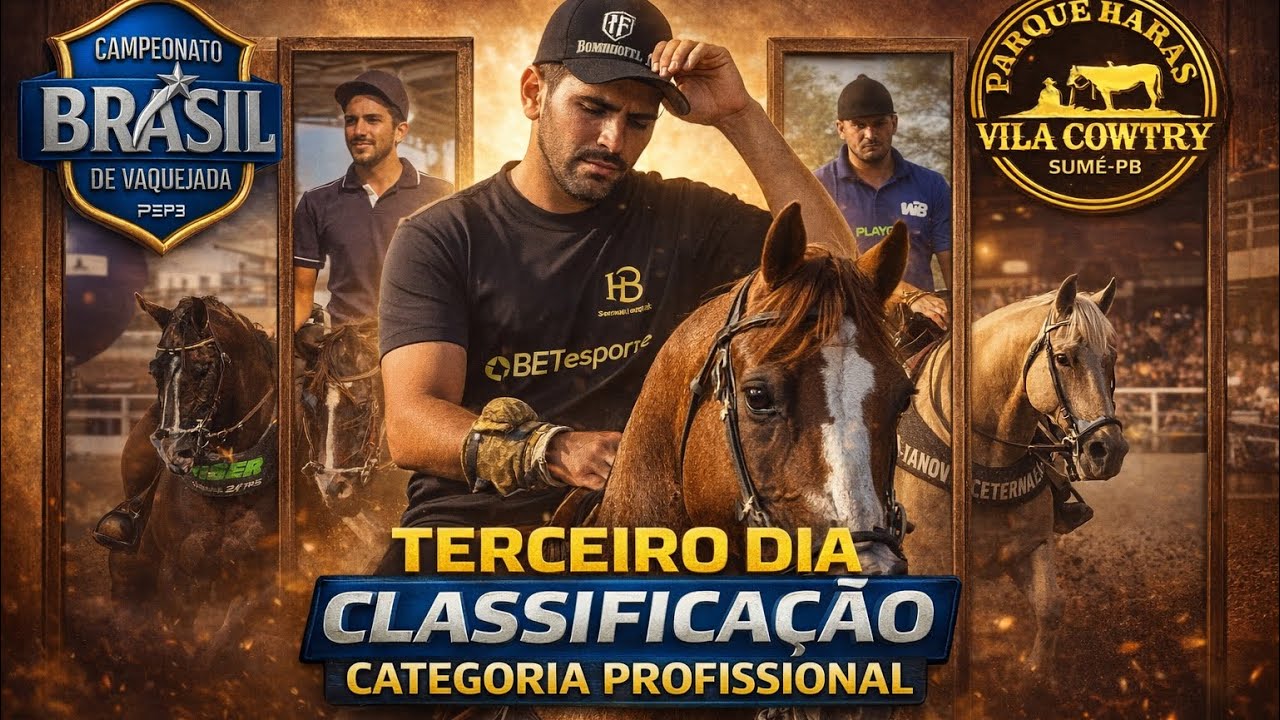 TERCEIRO DIA DE CLASSIFICAÇÃO PROFISSIONAL, VILA COWTRY | VAQUEJADA AO VIVO