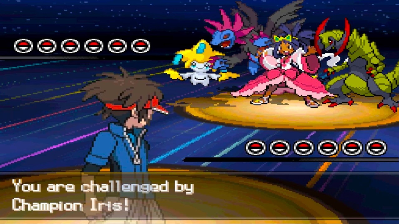 Pokemon Blinding White 2 - против Чемпионки Айрис (режим &laquo;Хардкор&raquo;)