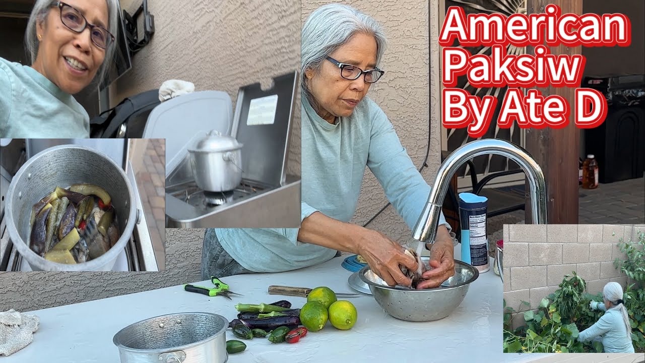 American Paksiw By Ate D+Paglilinis Ng Bell Peppers#buhayamerikawithated#cooking and gardening vlog
