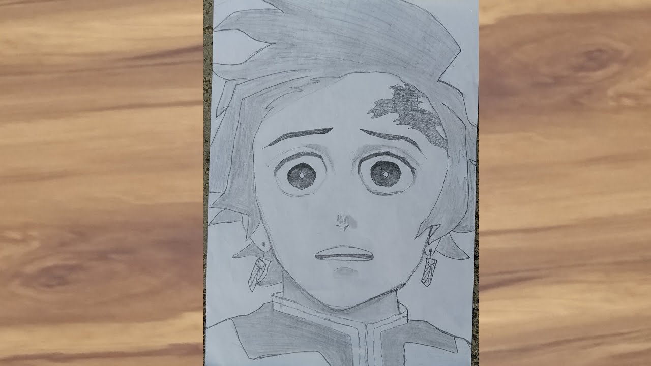 How to Draw Tanjiro Kamado Step by Step | Demon Slayer Anime Drawing