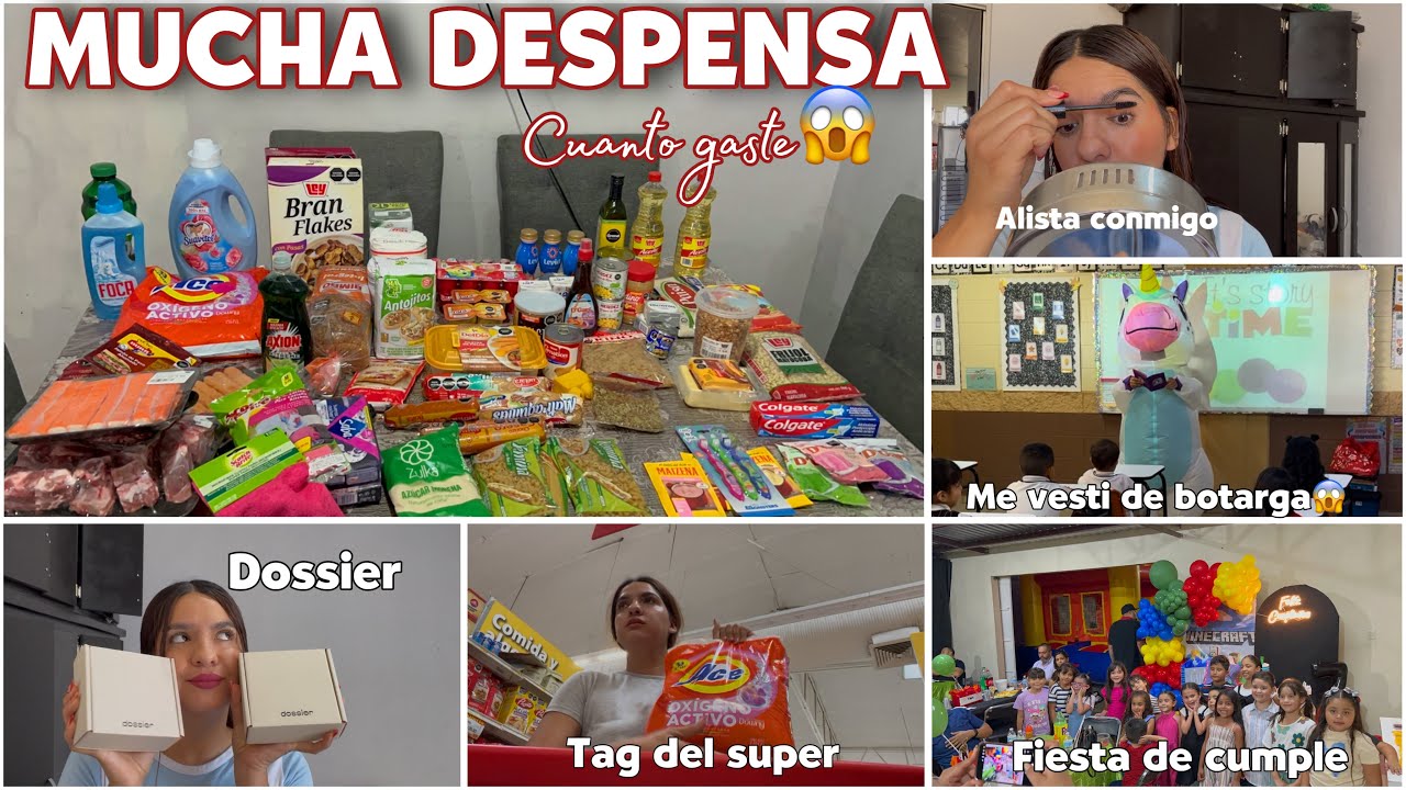 Me vesti de BOTARGA🦄en la escuela😱 /DESPENSA🛒🥑con $3,000 mil💸/fiesta de cumple🥳/DOSSIER los mejores🧴