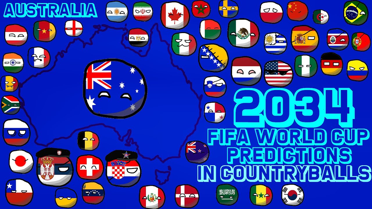 2034 Australian World Cup | FIFA World Cup Predictions in Countryballs