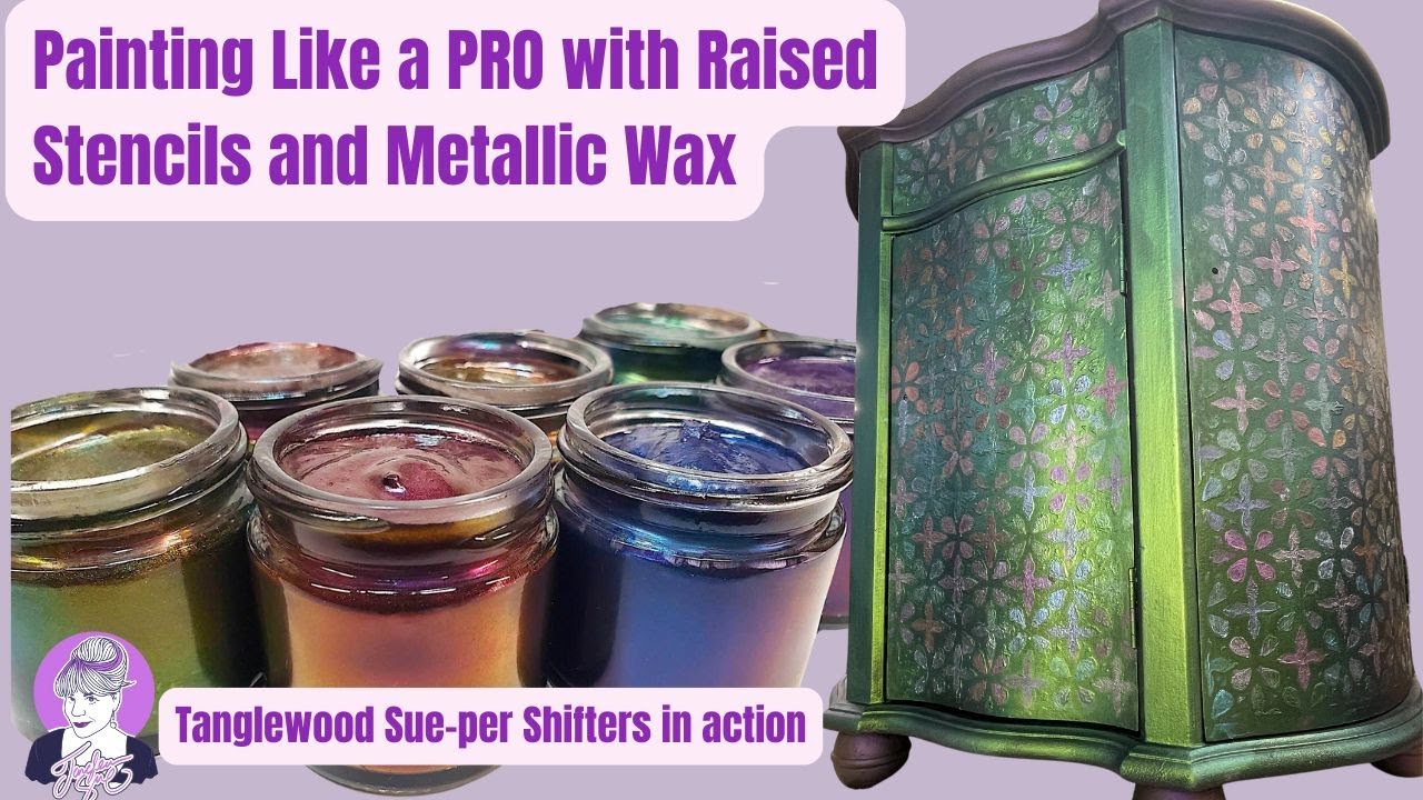 Painting Like a PRO with Raised Stencils and Metallic Wax