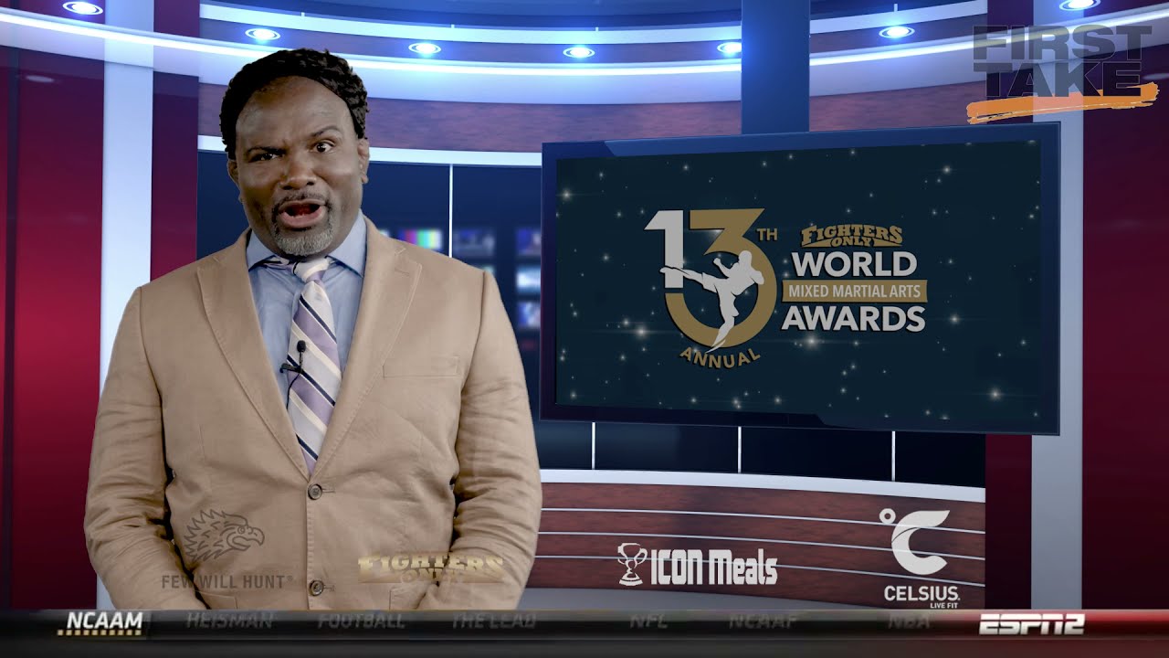Din Thomas impersonates Stephen A. Smith presenting the 13th Annual Fighters Only World MMA Awards