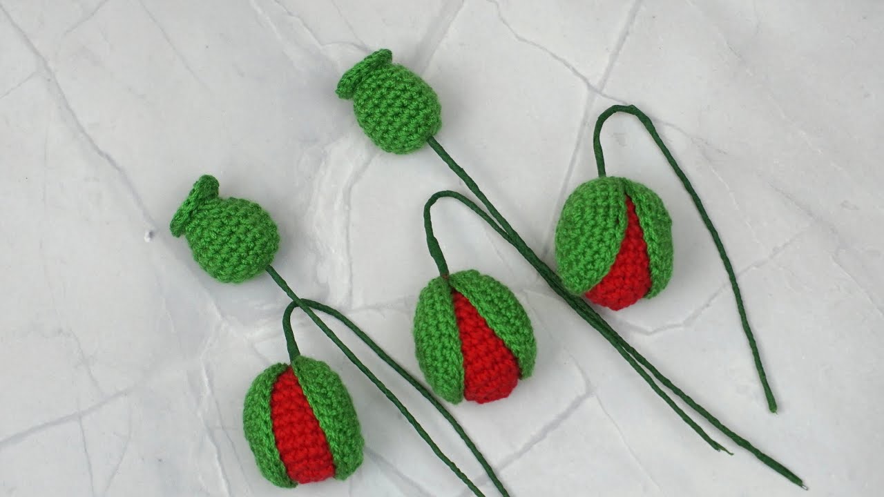 CAPULLITOS DE AMAPOLA EN CROCHET🥀🥀