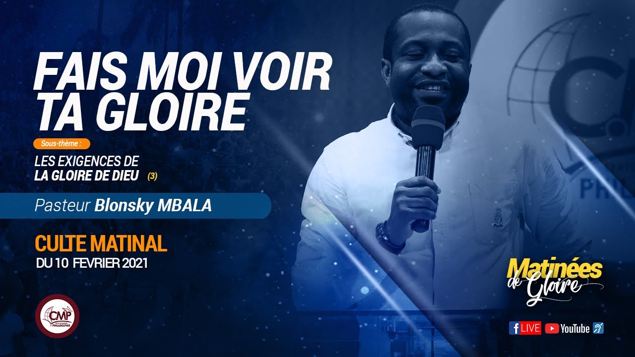 Fais-moi voir ta gloire | Live - Matinées de Gloire | Jour 8 | Pasteur Blonsky Mbala
