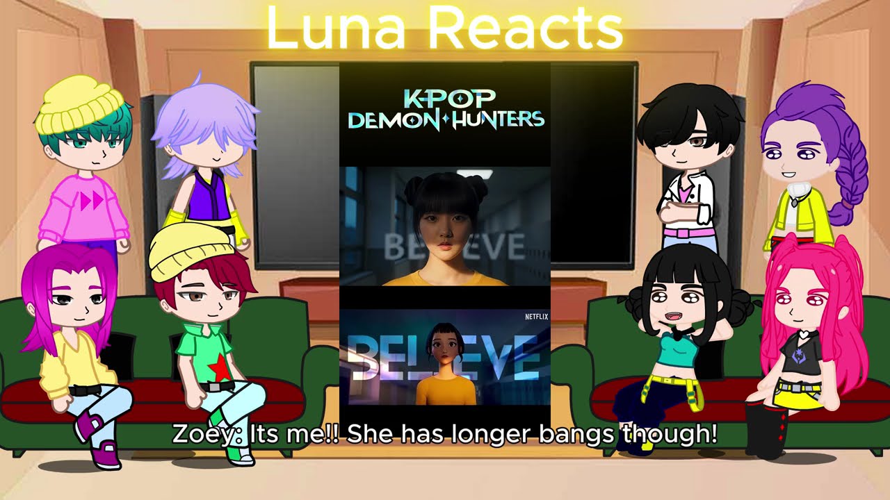KPop Demon Hunters React To Themselves / TikToks + Memes / Huntrix & Saja Boys / Gacha React