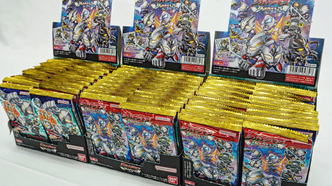 【こんなのあり？】3箱一気開封！  配列確認【ウルトラマンデッカー】ウルトラマンシールウエハース vol.2 ★ 奥特曼 mainan Ultraman  ウルトラマン