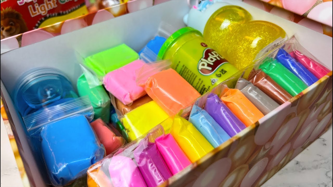 Unboxing the clay and slime ASMR