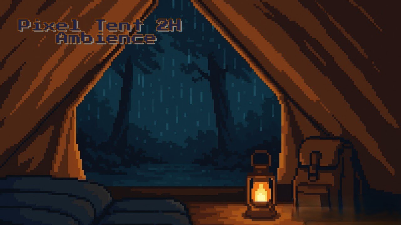 Relax Under the Rain – 8-Bit Tent Ambience for Sleep & Study