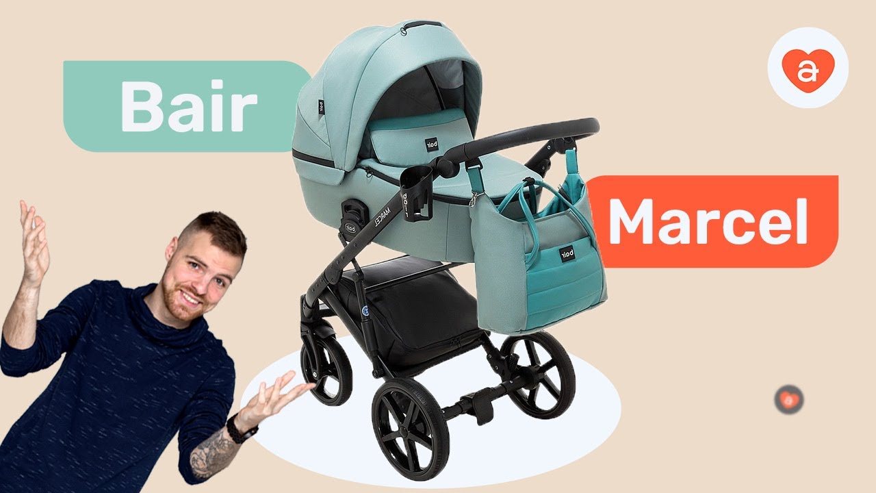 Коляска для новорожденного Bair Marcel. Легкая коляска новинка Баир Марсель