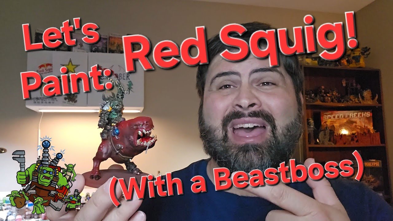 Let's Paint: A Red Squig! (Beastboss on Squigosaur) Simple techniques for your Warhammer minis