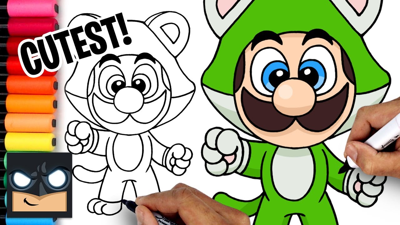 How To Draw Cat Luigi for BEGINNERS