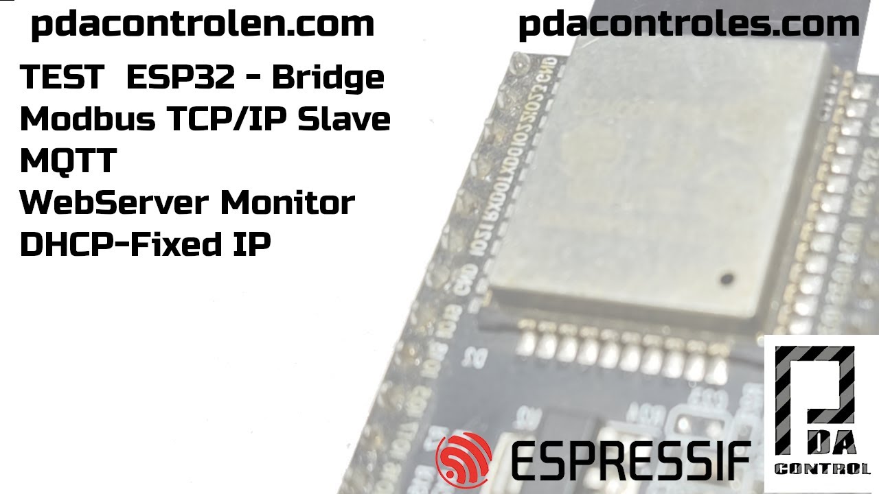 ESP32 Gateway Modbus TCP/IP Slave to MQTT - Webserver : PDAControl