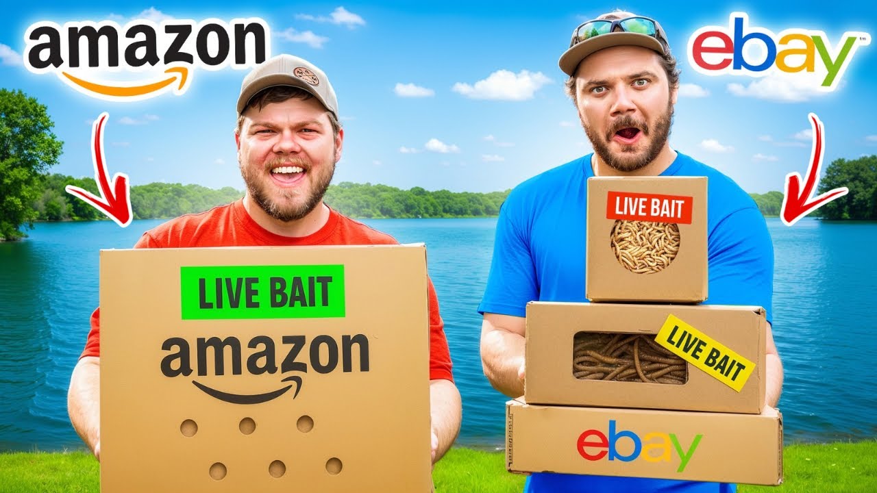 Amazon vs Ebay Live Bait Fishing Challenge