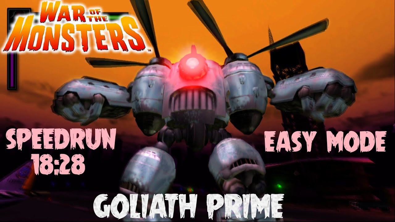 War of the Monsters (Ps2) GOLIATH PRIME - Any% - Speedrun 18:28 EASY MODE