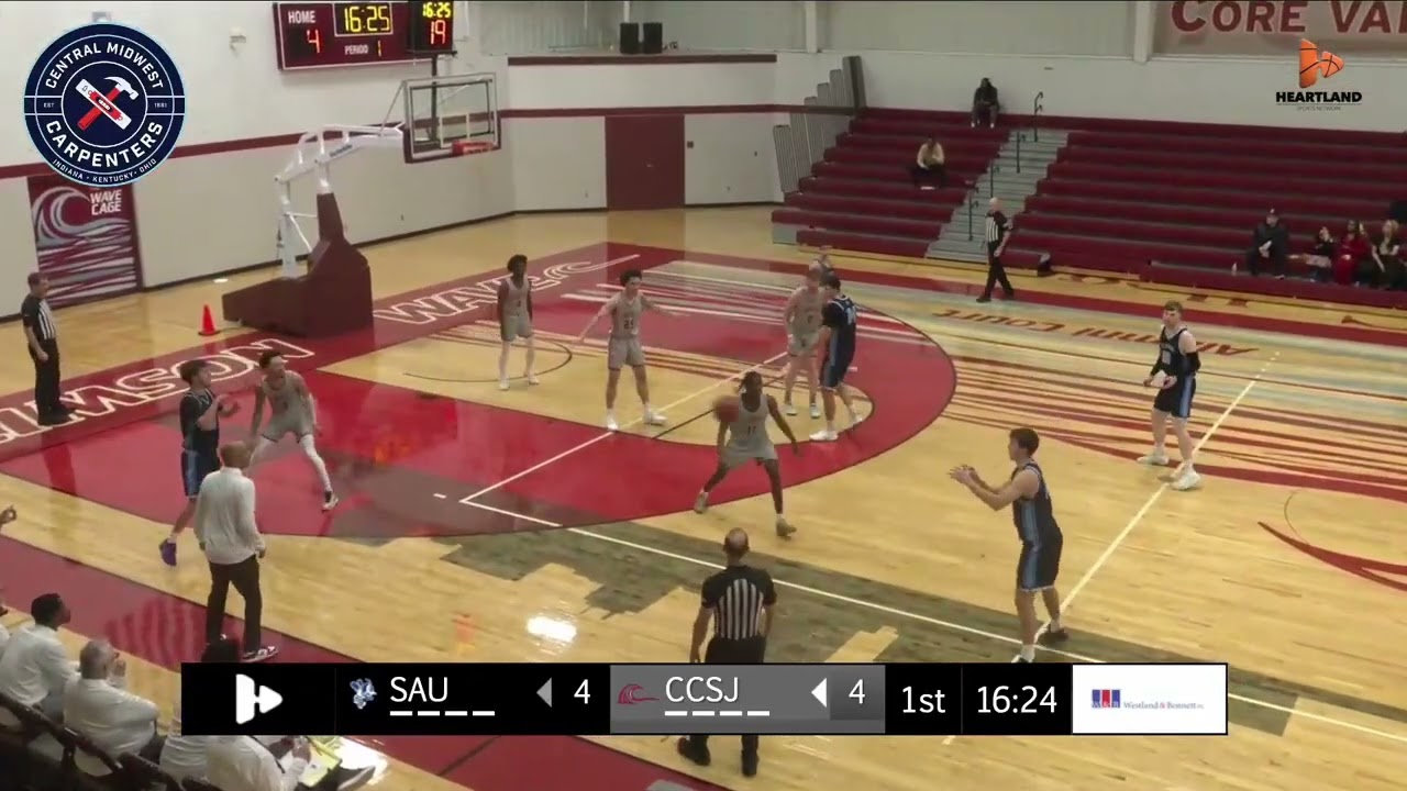 CCSJ vs St. Ambrose Men's Basketball 1st Half- Kyle Mathas