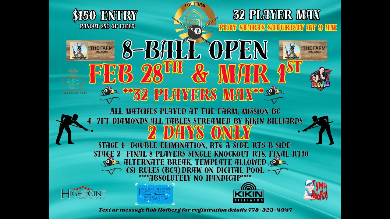 The Farm Open 8 Ball (Stream 2)