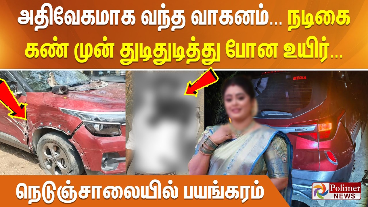 அதிவேகமாக வந்த வாகனம்... நடிகை கண் முன் துடிதுடித்து போன உயிர்... நெடுஞ்சாலையில் பயங்கரம்