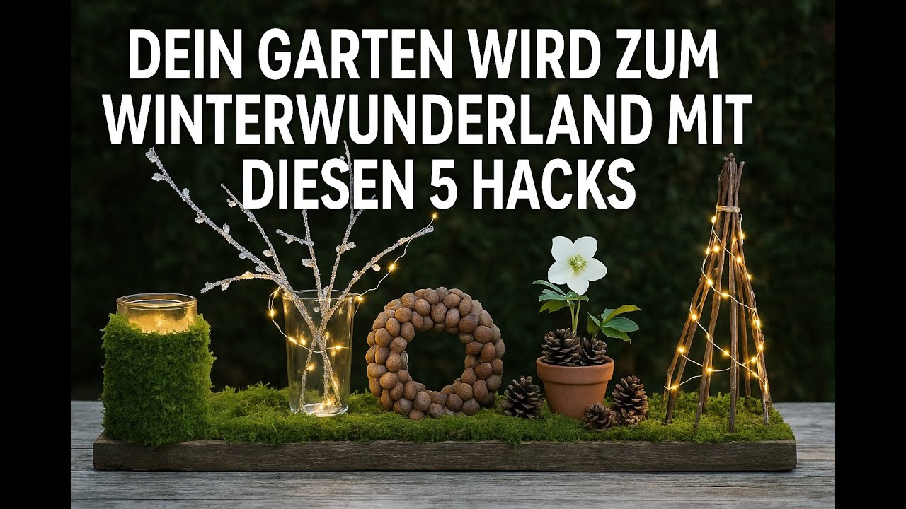 Dein Garten wird zum Winterwunderland – 5 magische DIY-Hacks