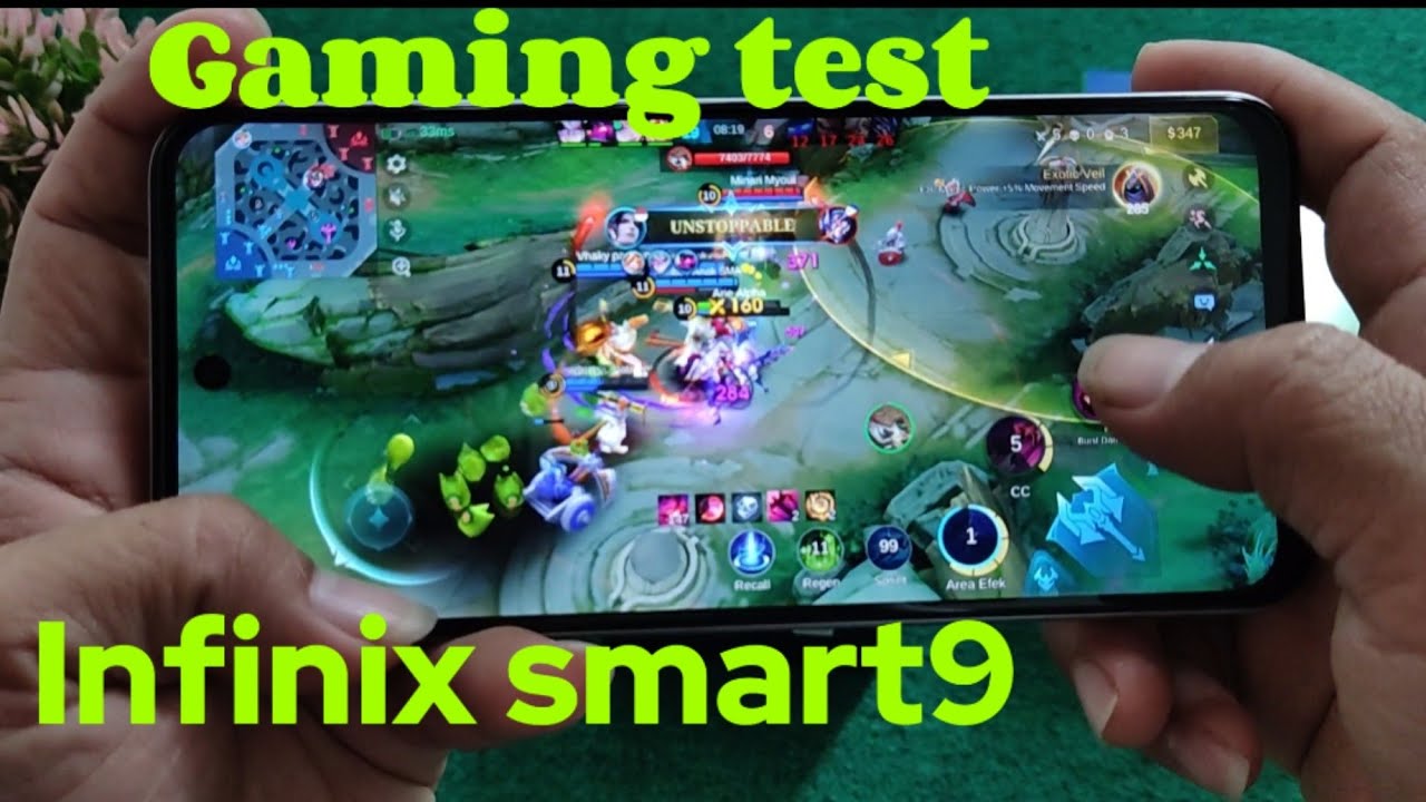 Infinix Smart 9 Gaming Test Mobile Legends Ram4/128 Titanium