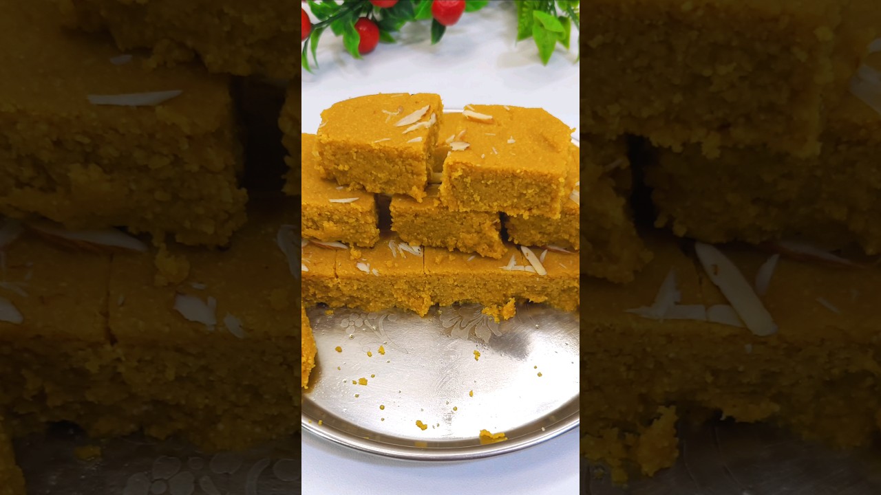 Stop Buying Barfi Sweets From Store !! You Can Try This Besan Barfi Recipe #shorts