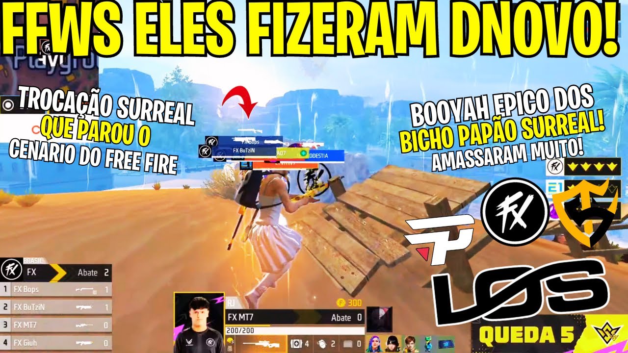 NÃO É POSSIVEL QUE FLUXO FEZ ISSO! SURREAL! BOOYAH INACREDITAVEL DO FLUXO NA FFWS! TS AMASSOU!