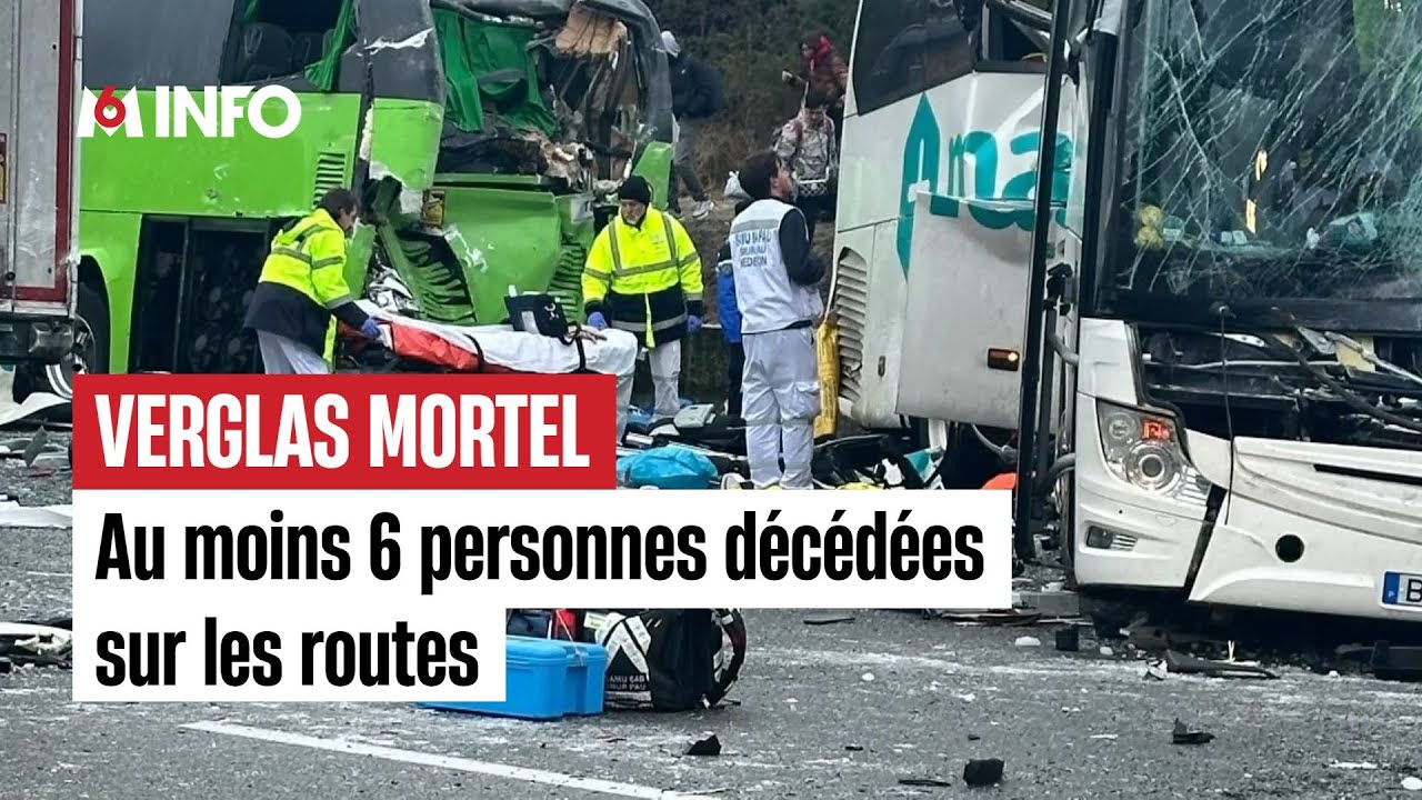 Neige-verglas : 6 morts dans des accidents de la route