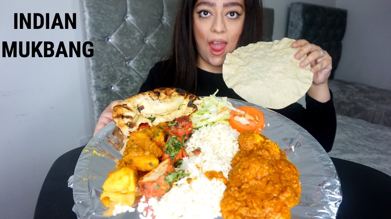 IM PREGNANT!! INDIAN FOOD MUKBANG | CHICKEN DANSAK | CHICKEN TIKKA | KEEMA NAAN | BOMBAY ALOO
