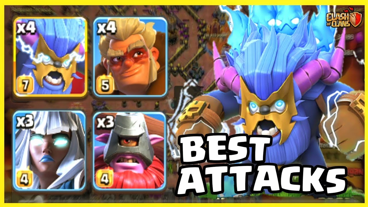NEW BEST 🔥 Super Yeti Thrower & Super Yeti ETitan Druid + RC Charge 🔥 Easy TH18 Attack Strategy