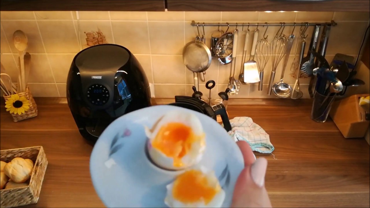 Ei + Brötchen aus der  Heissluftfriteuse