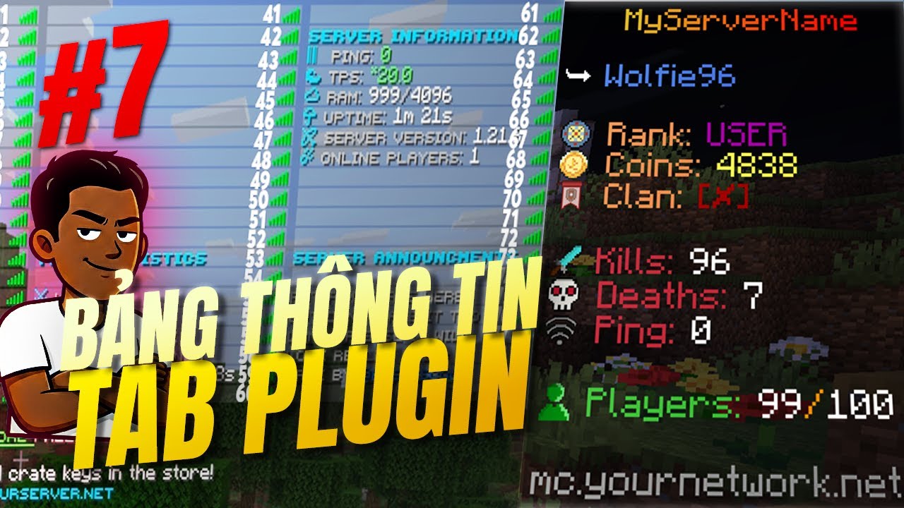 CÁCH ĐỂ SERVER MINECRAFT CỦA BẠN CÓ BẢNG THÔNG TIN CỰC ĐẸP VỚI PLUGIN TAB