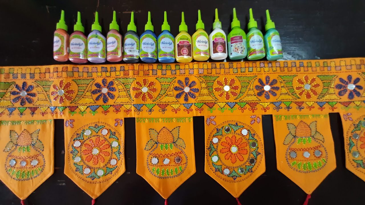 3D Painting On  Fabric Toran
