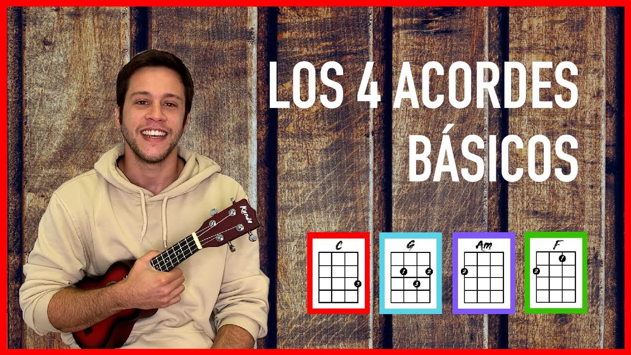 🎵CÓMO TOCAR LOS 4 ACORDES BÁSICOS UKELELE - Tutorial FÁCIL Paso a Paso