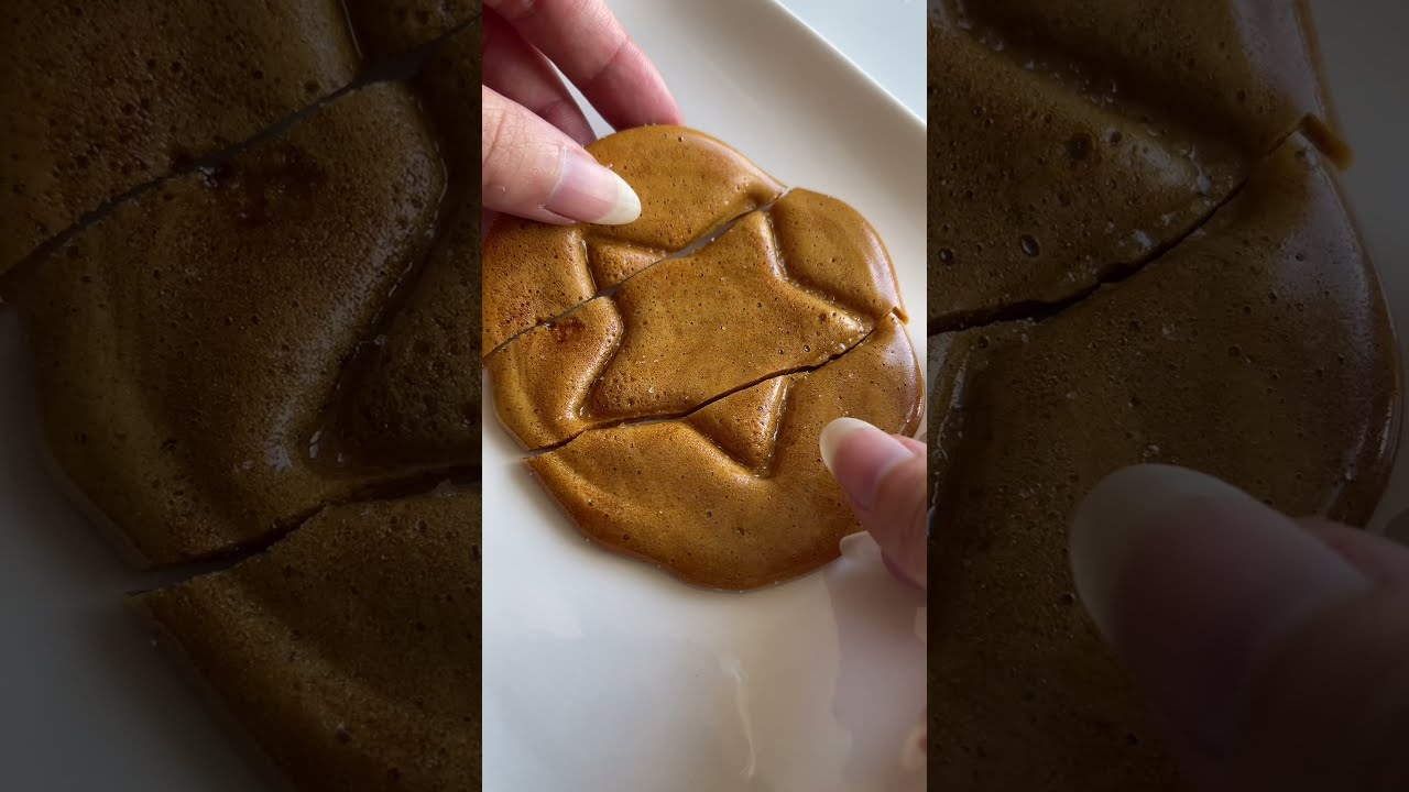 how to make dalgona candy - korean street food recipe! #shorts