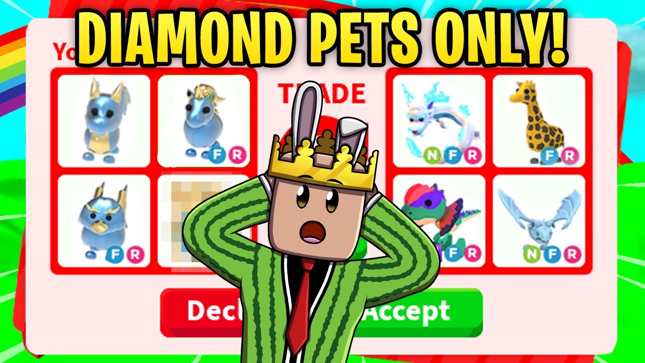 I traded EVERY single DIAMOND PET in the GAME!! (ADOPT ME RICH TRADES)