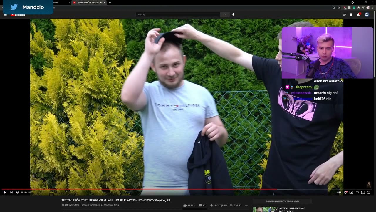 MANDZIO OGLĄDA JAK NITRO   TESTUJE SKLEPY YOUTUBER&Oacute;W   SBM LABEL PARIS PLATYNOV KONOPSKYY