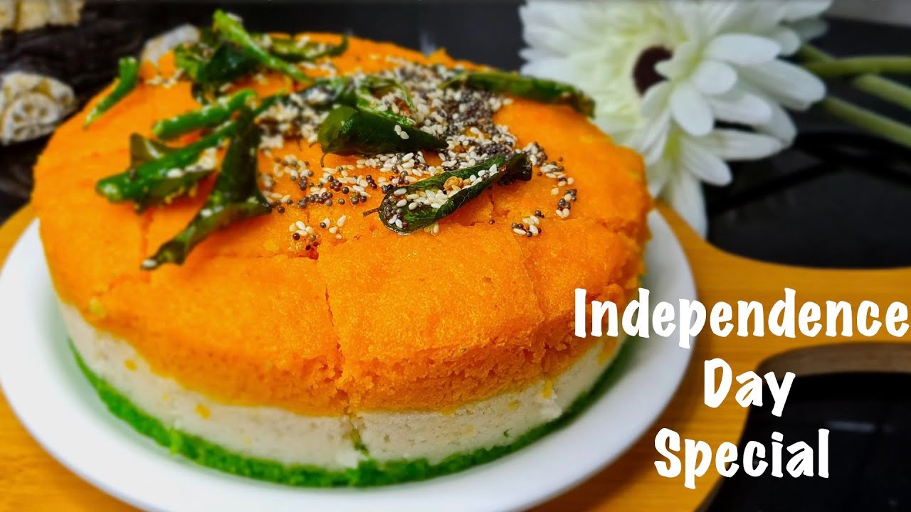 Independence Day Special Recipe | Quick Dhokla For Breakfast | Tri color Food Recipes | Layer Dhokla